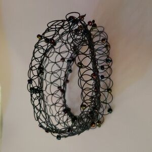 4 Pc Black Nylon Tattoo Bracelets Set 1990s NWOT